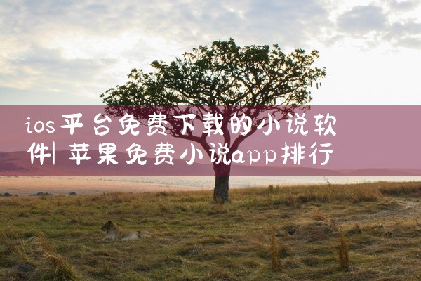 ios平台免费下载的小说软件