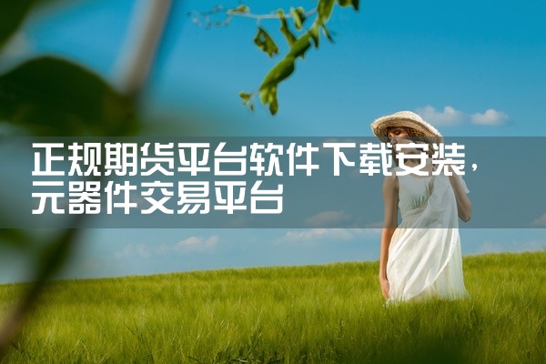正规期货平台软件下载安装