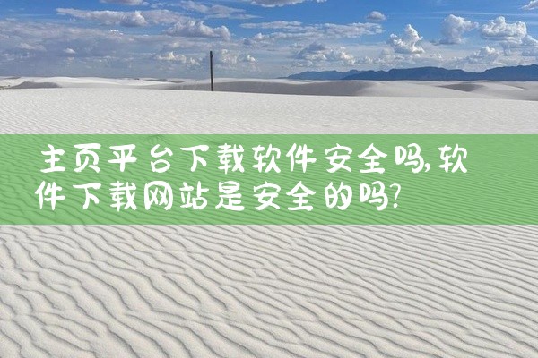 主页平台下载软件安全吗