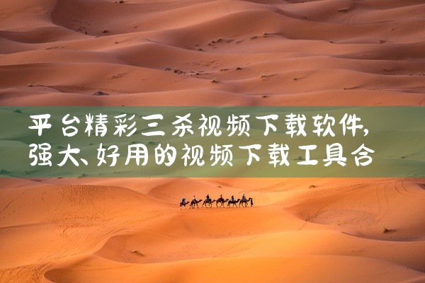 平台精彩三杀视频下载软件