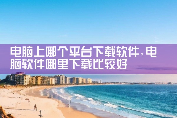 电脑上哪个平台下载软件