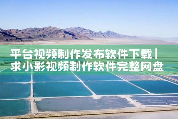 平台视频制作发布软件下载